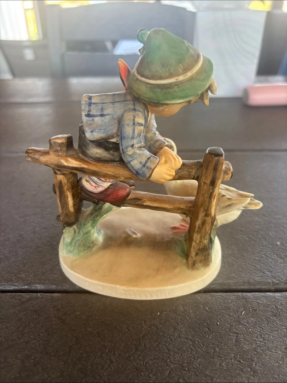 Vintage Hummel Figurine Barnyard Hero #195/1 Boy With Goose Western Germany 1948